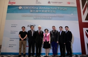 Consul General Alastair Morgan with UK company speakers from Arup, Aedas, Wei Yang & Partners and local urban planners