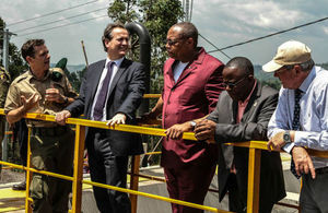 Minister Nick Hurd during his visit to Matebe hydro-electric plant
