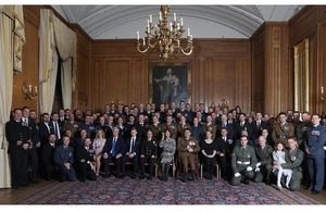 The Sun's Millies Awards 2016 awards nominees group with the Prime Minister's wife Samantha Cameron and Defence Secretary Michael Fallon at No.10 Downing Street.Crown Copyright.