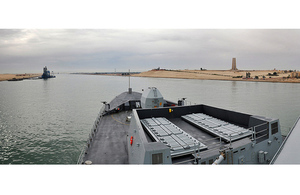 HMS Daring ipassing through the Suez Canal on the 30th January 2012