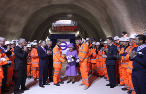 Her Majesty the Queen visits Crossrail at Bond Street