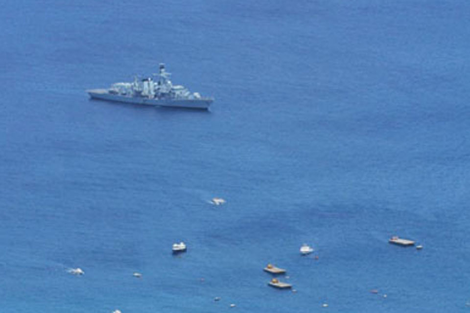 HMS Montrose visits Ascension Island