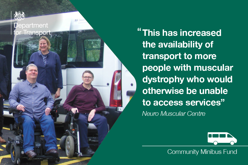 Muscular dystrophy Community minibus fund.