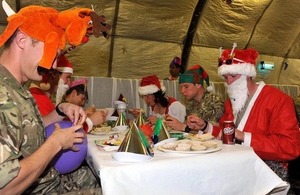 British troops celebrating Christmas at Main Operating Base Price in Helmand province (library image) [Picture: Leading Airman (Photographer) Rhys O'Leary, Crown copyright]
