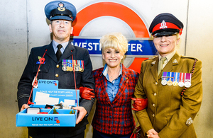 Barbara Windsor joined members of the Armed Forces to support London Poppy Day