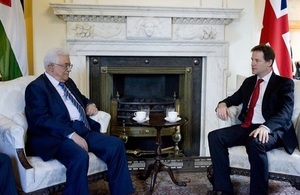 The Deputy Prime Minister with President Abbas