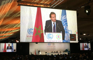 Nick Hurd speaking at COP22