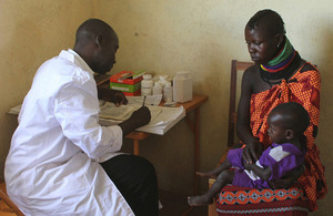 A mother and child at a health clinic in Turkana. Picture: Noor Khamis/ Department for International Development