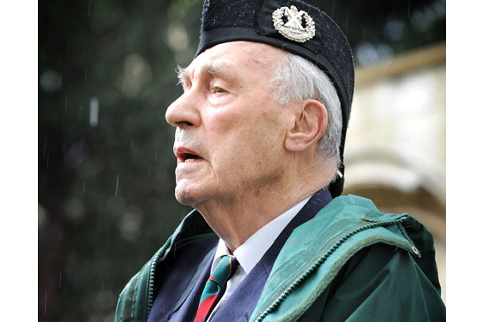 Kohima veteran Major (Retd) Gordon Graham reflects after placing his wreath on the war memorial  