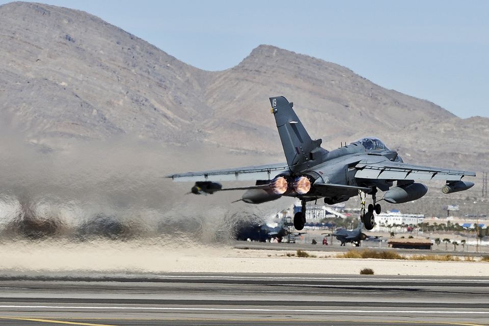 An RAF Tornado takes off