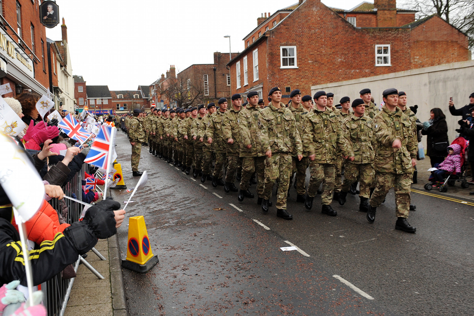 The Light Dragoons march through Dereham