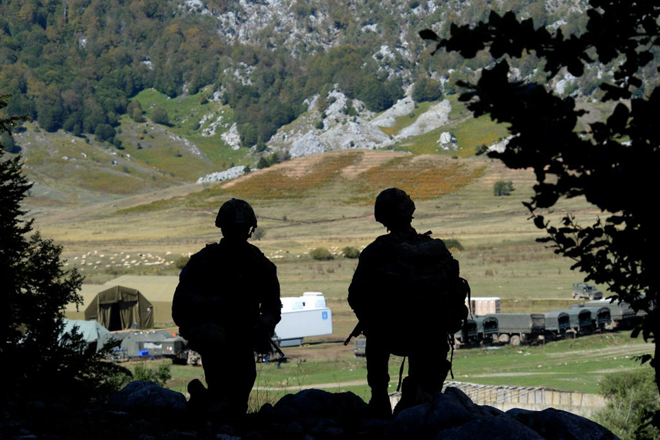 Royal Marines on exercise in Albania