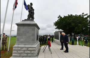 Foreign Secretary at war memorial in Abuja