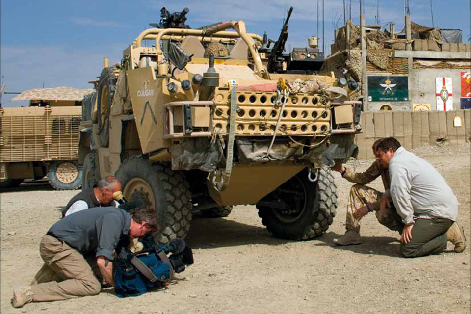 TV presenter inspects front line kit - GOV.UK