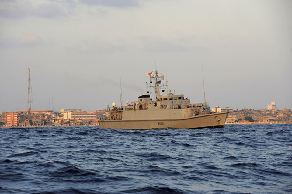 HMS Bangor destroys bombs off Libya