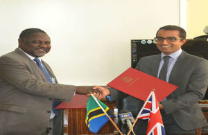 The Permanent Secretary of the Ministry of Finance, Dr. Servacius Likwelile and Head of DFID Tanzania, Mr. Vel Gnanendran