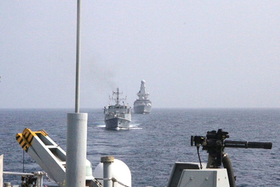 UK mine warfare force changeover in the Gulf
