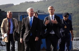 Defence Secretary Sir Michael Fallon has today marked the UK’s 350th nuclear deterrence submarine patrol. Crown Copyright.