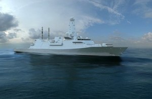 Computer Generated Image of the future Type 26 Global Combat Ship for the Royal Navy.