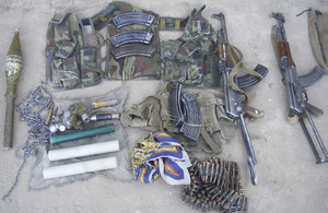 A successful joint operation in the Zumbalay area of Helmand province has resulted in a substantial weapons and IED find