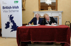 Home Secretary Theresa May and the Irish Minister for Justice and Equality, Frances Fitzgerald