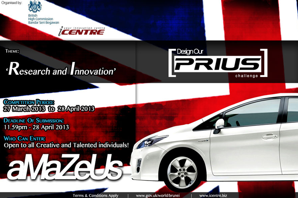 'Design our Prius' competition flyer