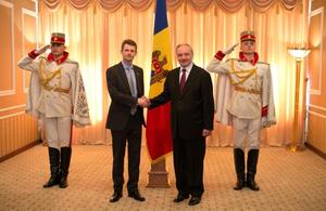 British Ambassador to Moldova Mr Phil Batson presents his credentials