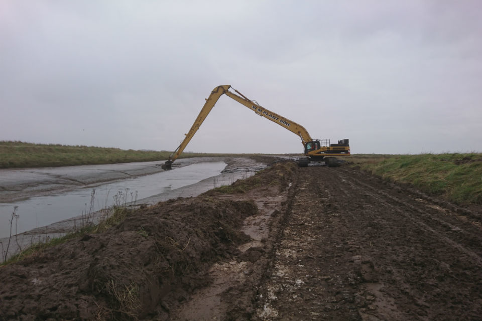 Work completed at Tetney Haven to reduce flood risk and benefit the environment
