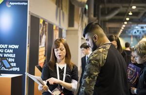 Apprenticeship stand at The Skills Show