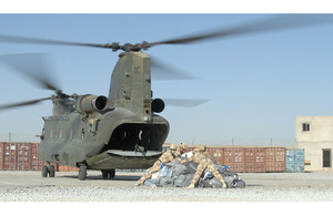 Post arriving at Lashkar Gah by Chinook helicopter (stock image) [Picture: Senior Aircraftwoman Kimberley Waterson RAF, Crown Copyright/MOD 2007]
