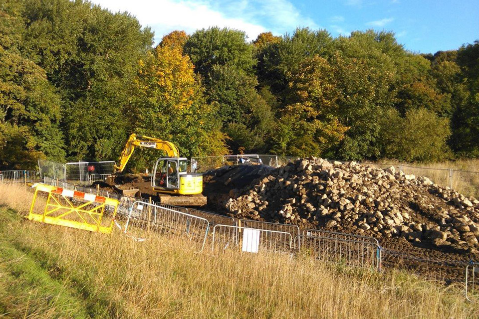 Bank strengthening work starts in Collingham