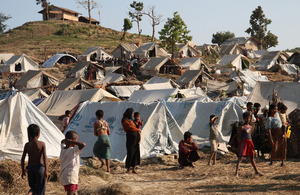 Taung Paw camp for displaced people, Rakhine State, Burma. Picture: DFID