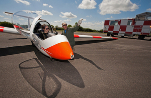 An air cadet is given a final briefing on flying the Viking glider (library image) [Picture: Squadron Leader Philip Jones, Crown copyright]