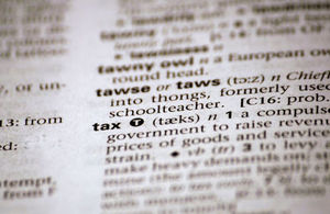 The word tax in a dictionary