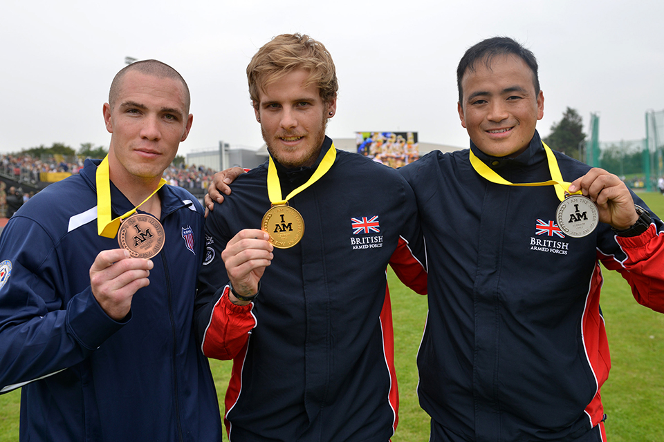 From left: Ryan McIntosh, Private Alex Tate and Kushal Limbu