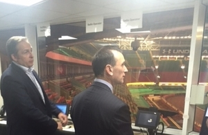 Secretary of State for Wales, Rt Hon Alun Cairns MP in control room