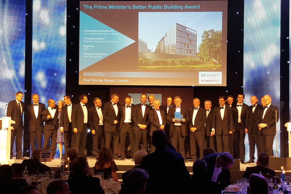 Camden’s Five Pancras Square wins Prime Minister’s Better Public Building Award 2015