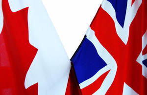 Canada and UK flags