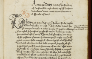 Erasmus manuscript