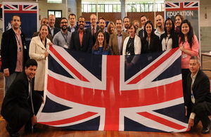 Representatives of the UK universities with the memebrs of the British Embassy team