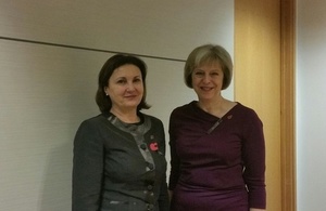Home Secretary and Deputy Prime Minister Rumiana Bachvarova at their meeting in London on 5 November 2015
