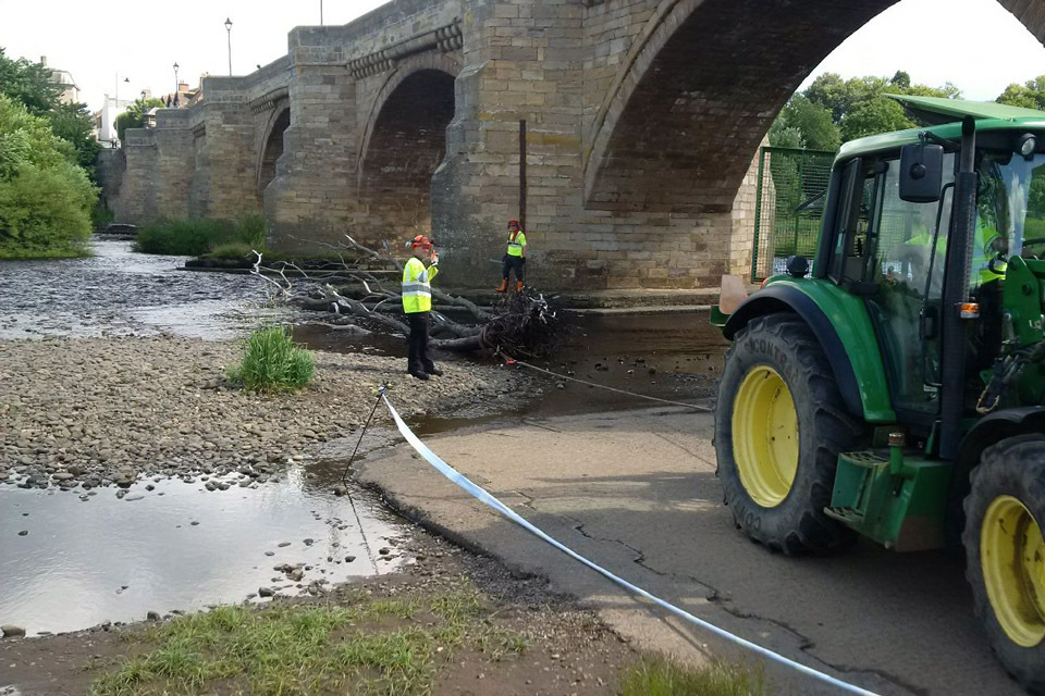 Village tree works ensure free flowing river