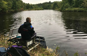 Angler taking part in competition
