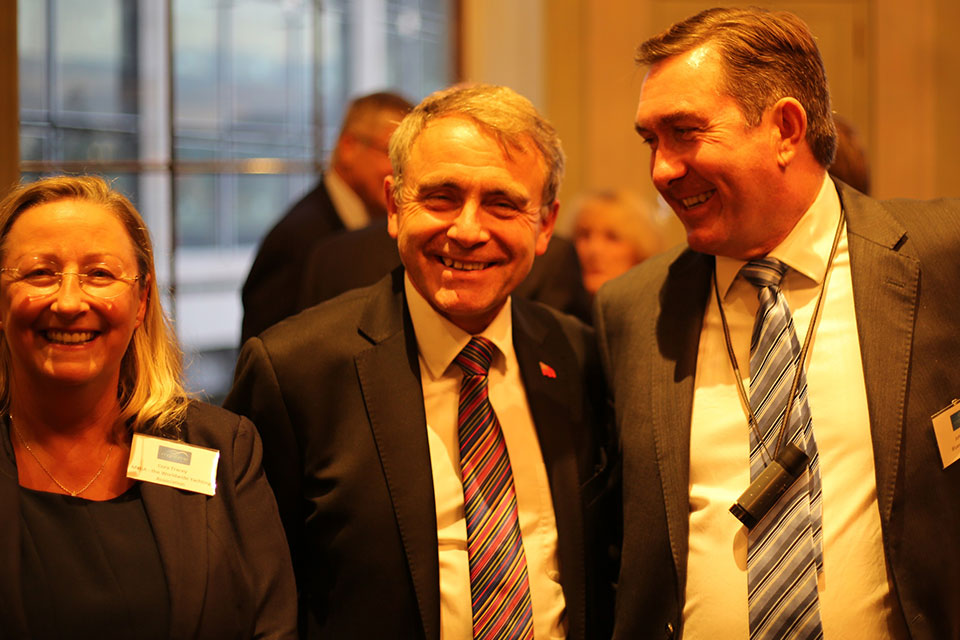 Cora Tracey, Robert Goodwill MP and John Wyborn.