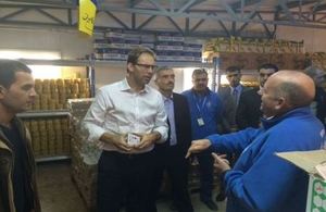 UK Minister for the Middle East, Tobias Ellwood during his visit to Zaatari Camp for Syrian refugees