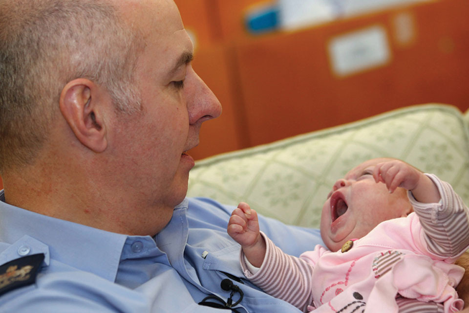 RAF serviceman saves baby's life