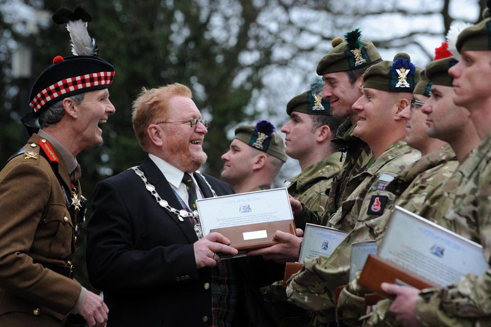 Royal Regiment of Scotland receives Freedom of the City of Stirling
