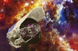 Herschel and Rosette Nebula. Credit: ESA - C. Carreau