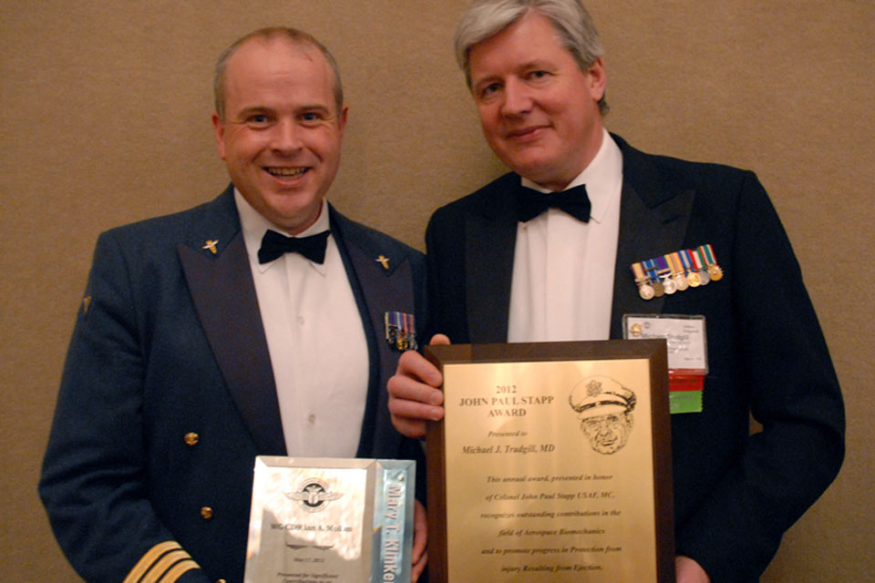 Wing Commander Ian Mollan (left) and Dr Mike Trudgill
