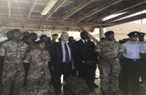 Governor John Rankin and Bermuda Minister for National Security Wayne Caines and the RBR & BPS